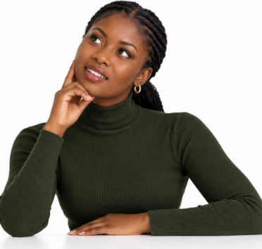 Thoughtful Portrait in Olive Green